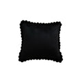 Square Throw Pillow Plush Velvet Pom-Pom Fringe Removable Insert