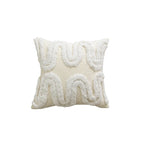 Square Throw Pillow Plush Velvet Pom-Pom Fringe Removable Insert
