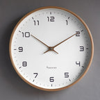 Square Wall Clock Solid Wood Silent Movement Two Sizes