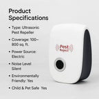 Squirrel Repellent Ultrasonic Chemical-Free 800 Sq Ft