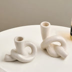 Stable Knotted Ceramic Candle Holder