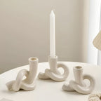Stable Knotted Ceramic Candle Holder