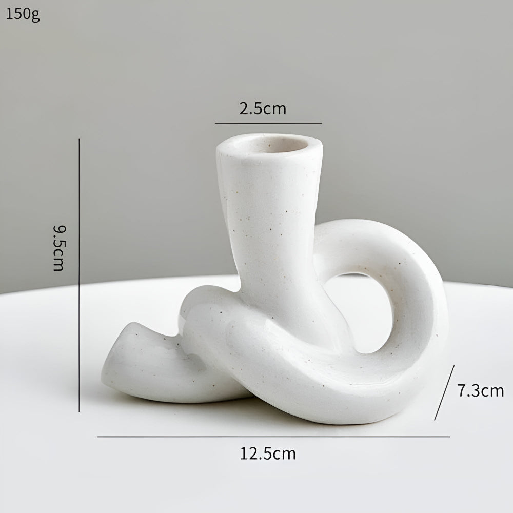 Stable Knotted Ceramic Candle Holder