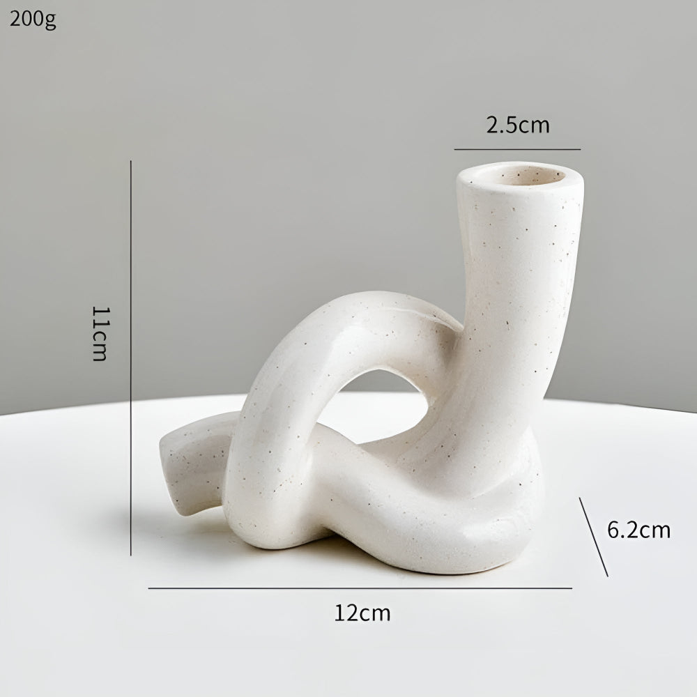 Stable Knotted Ceramic Candle Holder