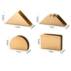 Stable Triangular Gold Metallic Napkin Holder