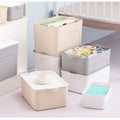 Stackable Storage Boxes Removable Lids & Molded Handles
