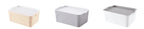 Stackable Storage Boxes Removable Lids & Molded Handles