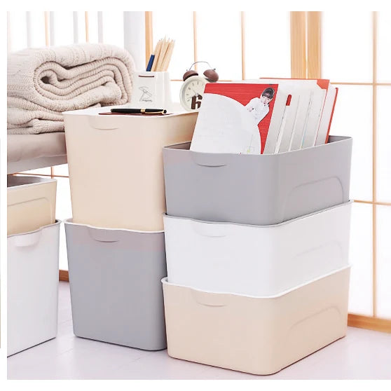 Stackable Storage Boxes Removable Lids & Molded Handles