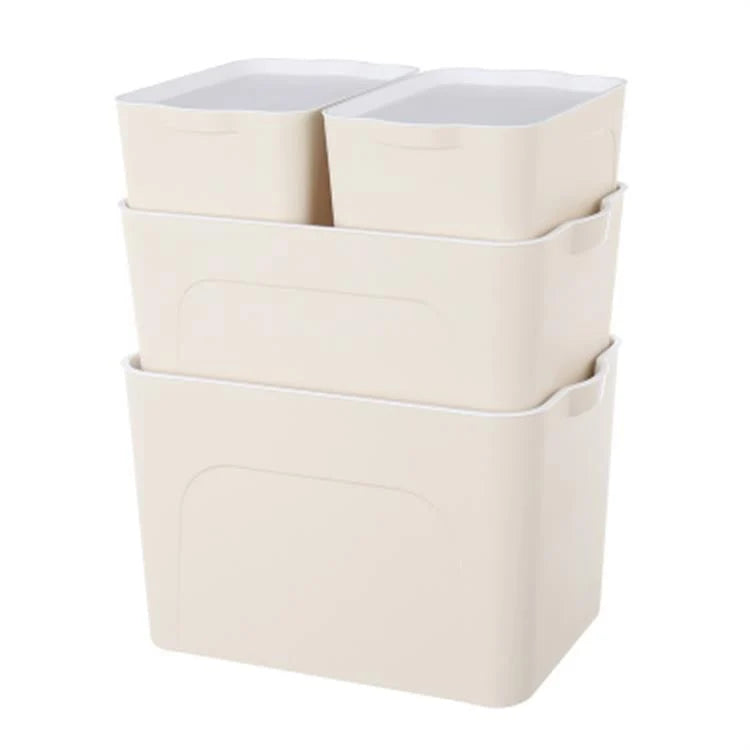 Stackable Storage Boxes Removable Lids & Molded Handles
