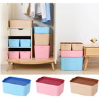 Stackable Storage Boxes Removable Lids & Molded Handles