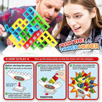 Stacking Balance Game Colorful Geometric Blocks