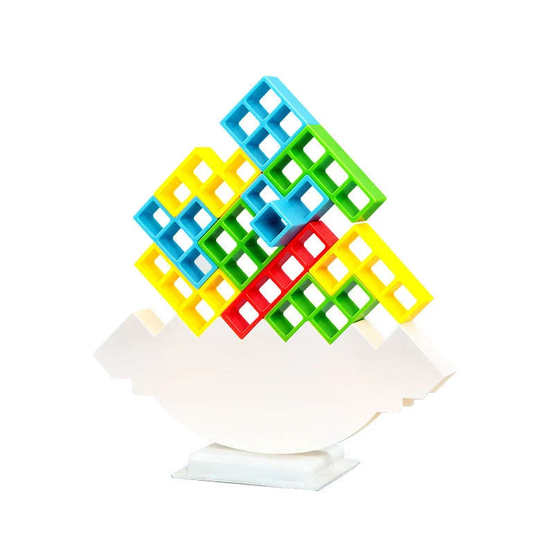 Stacking Balance Game Colorful Geometric Blocks