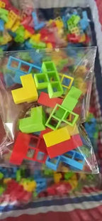 Stacking Balance Game Colorful Geometric Blocks
