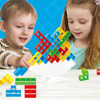 Stacking Balance Game Colorful Geometric Blocks