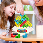 Stacking Balance Game Colorful Geometric Blocks
