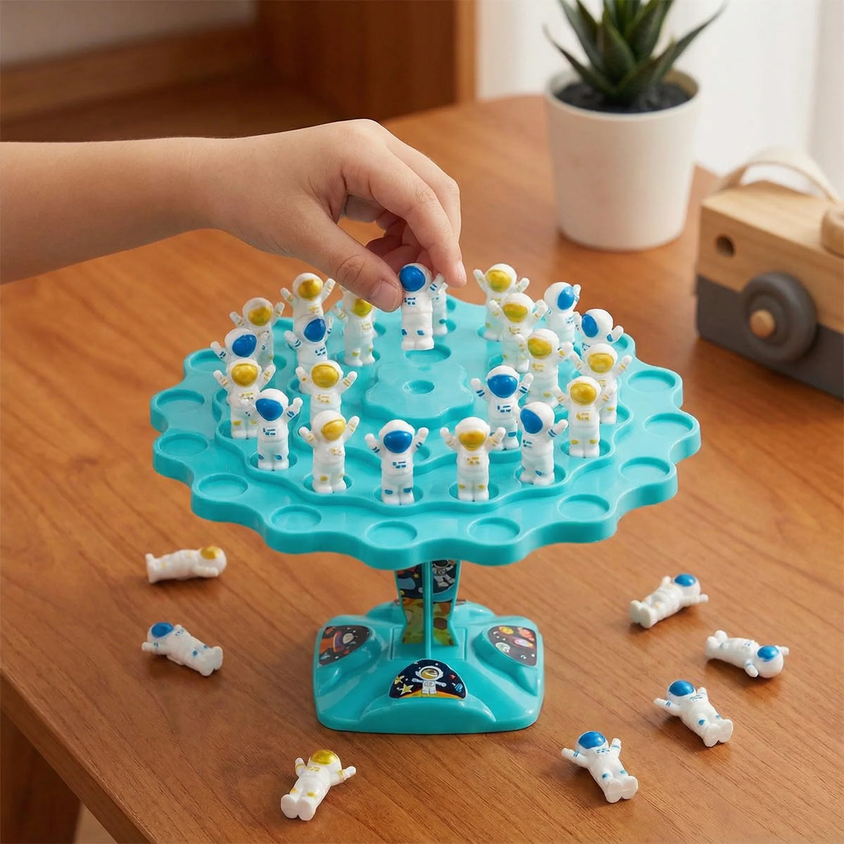 Stacking Balance Game Space-Themed Astronauts Spinner & Dice
