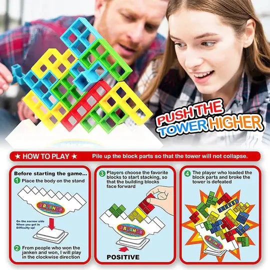 Stacking Blocks Magnetic Tetris Design
