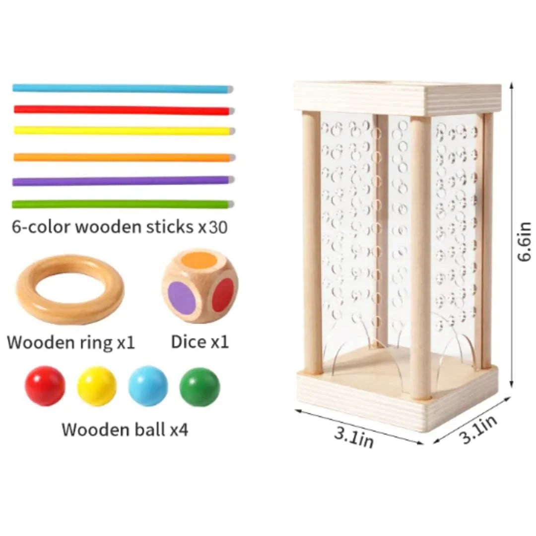 Stacking Game 3-In-1 Wooden Bright Non-Toxic