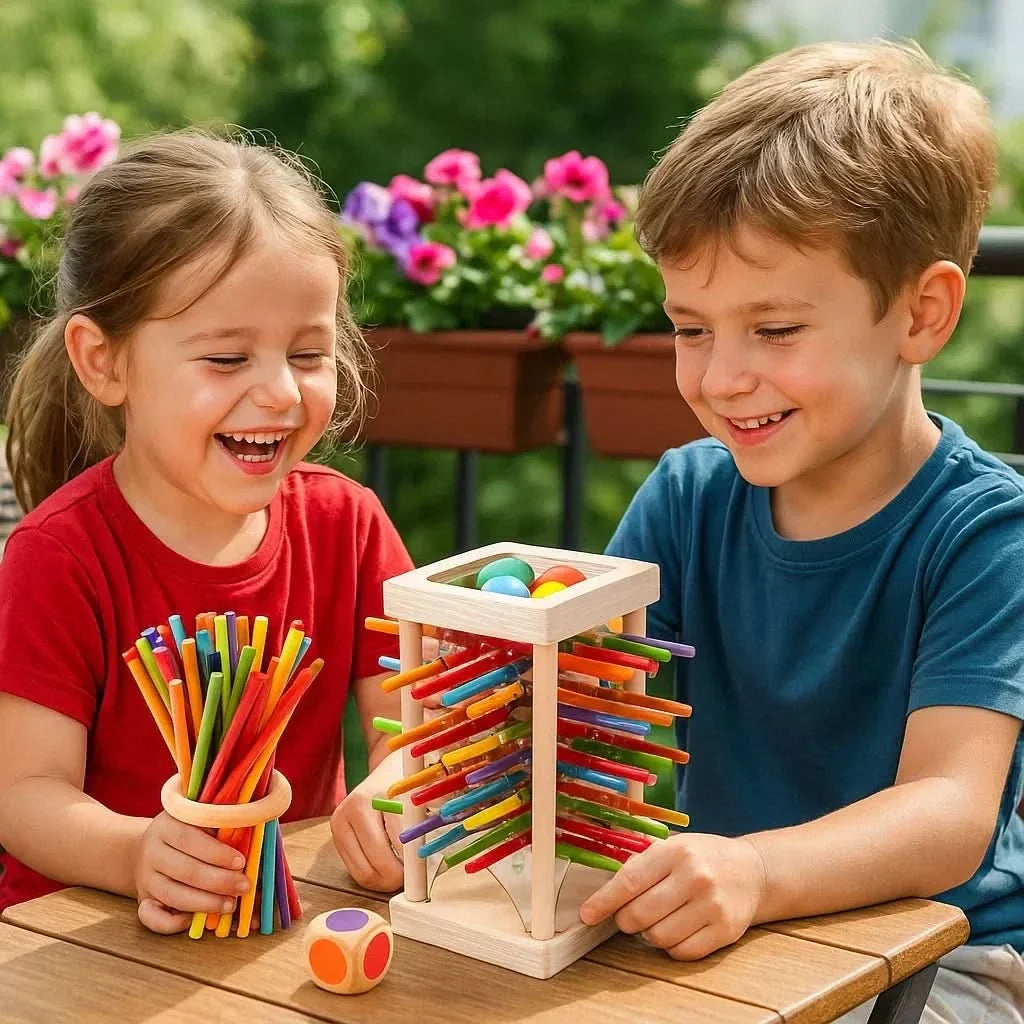 Stacking Game 3-In-1 Wooden Bright Non-Toxic