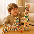 Stacking Game Solid Wood Non-Toxic Paint