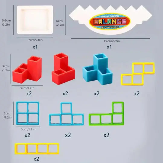 Stacking Toy Magnetic 24-Piece With Base