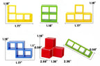 Stacking Toy Tetris-Inspired Magnetic 24-Piece