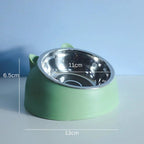 Stainless Steel 15° Tilted Cat Bowl (Non-Slip Base)