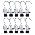 Stainless Steel 360° Rotating Closet Clips (Anti-Slip Tips)