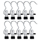 Stainless Steel 360° Rotating Closet Clips (Anti-Slip Tips)