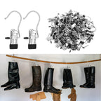 Stainless Steel 360° Rotating Closet Clips (Anti-Slip Tips)