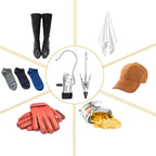 Stainless Steel 360° Rotating Closet Clips (Anti-Slip Tips)