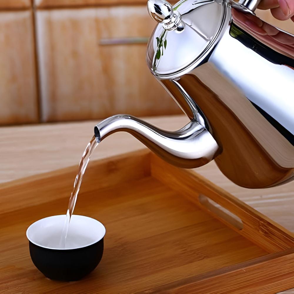 Stainless Steel Built-In Filter Kettle (1–1.5L)