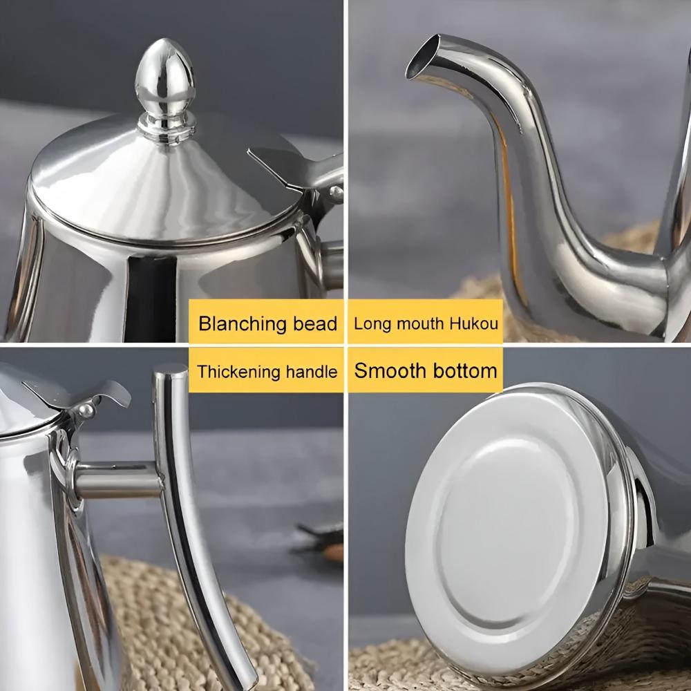 Stainless Steel Built-In Filter Kettle (1–1.5L)