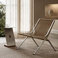 Stainless Steel Frame & Woven Rope Accent Chair (Indoor/Outdoor)