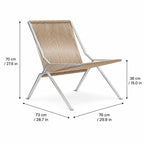 Stainless Steel Frame & Woven Rope Accent Chair (Indoor/Outdoor)