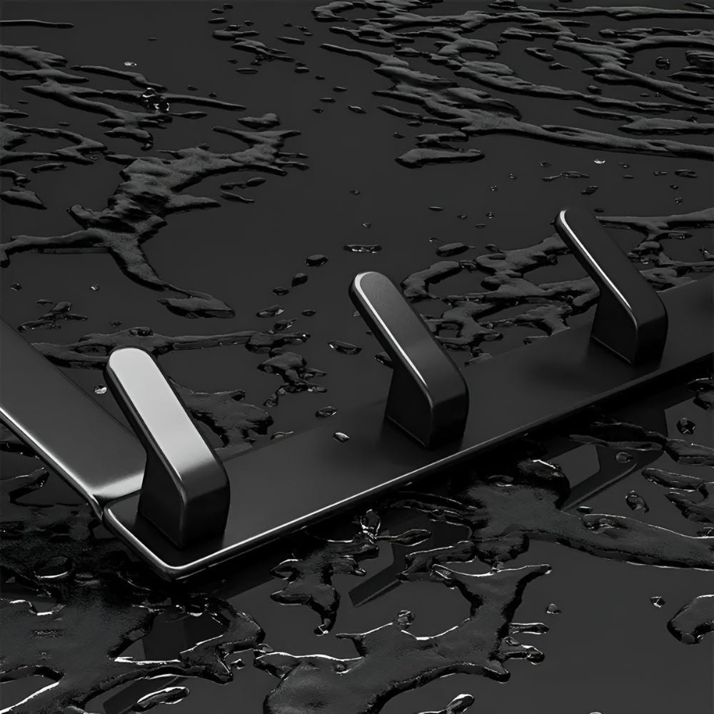 Stainless Steel No-Tool Over-The-Door Hook Rack (5-Hook)