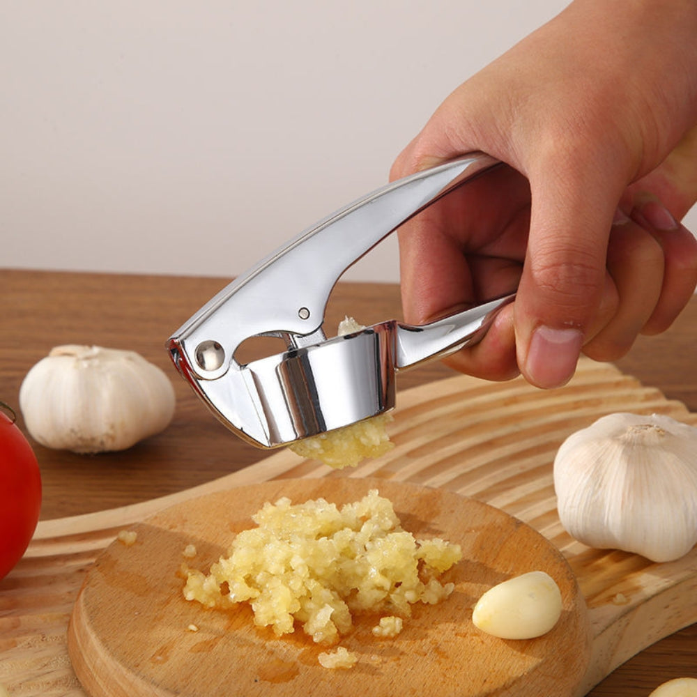 Stainless Steel Non-Slip Garlic Press (Dishwasher-Safe)