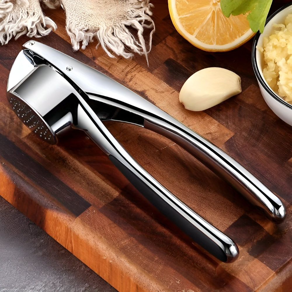Stainless Steel Non-Slip Garlic Press (Dishwasher-Safe)