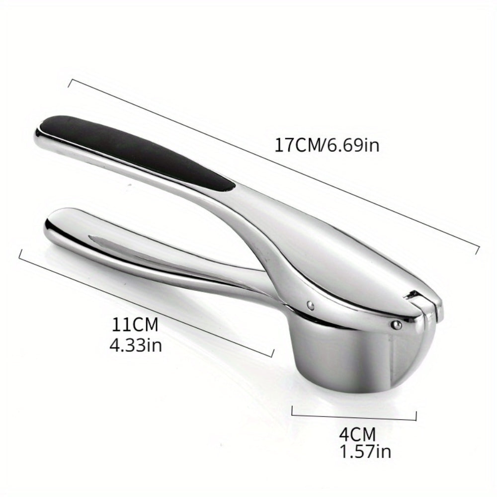 Stainless Steel Non-Slip Garlic Press (Dishwasher-Safe)