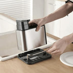 Stainless Steel Space-Saving Soap Dispenser & Utensil Rack