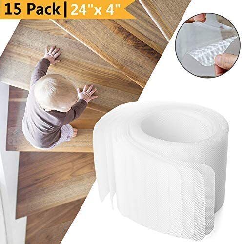 Stair Safety Strips Clear Textured 24 Inch