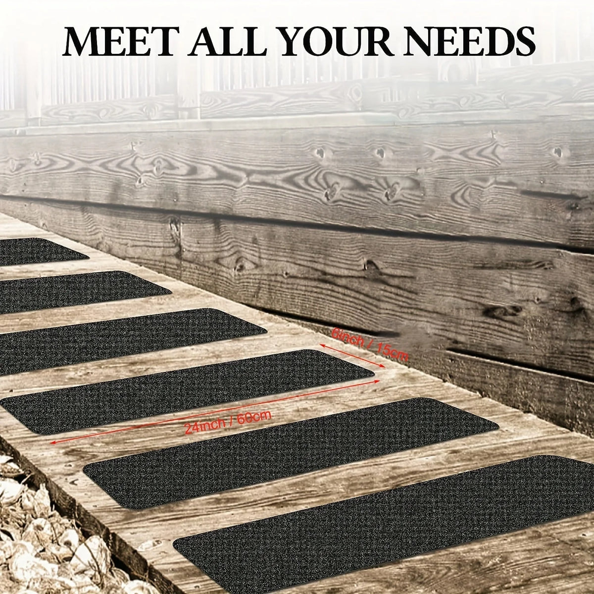 Stair Strips Anti-Slip Self-Adhesive Weather Resistant 10 Pack