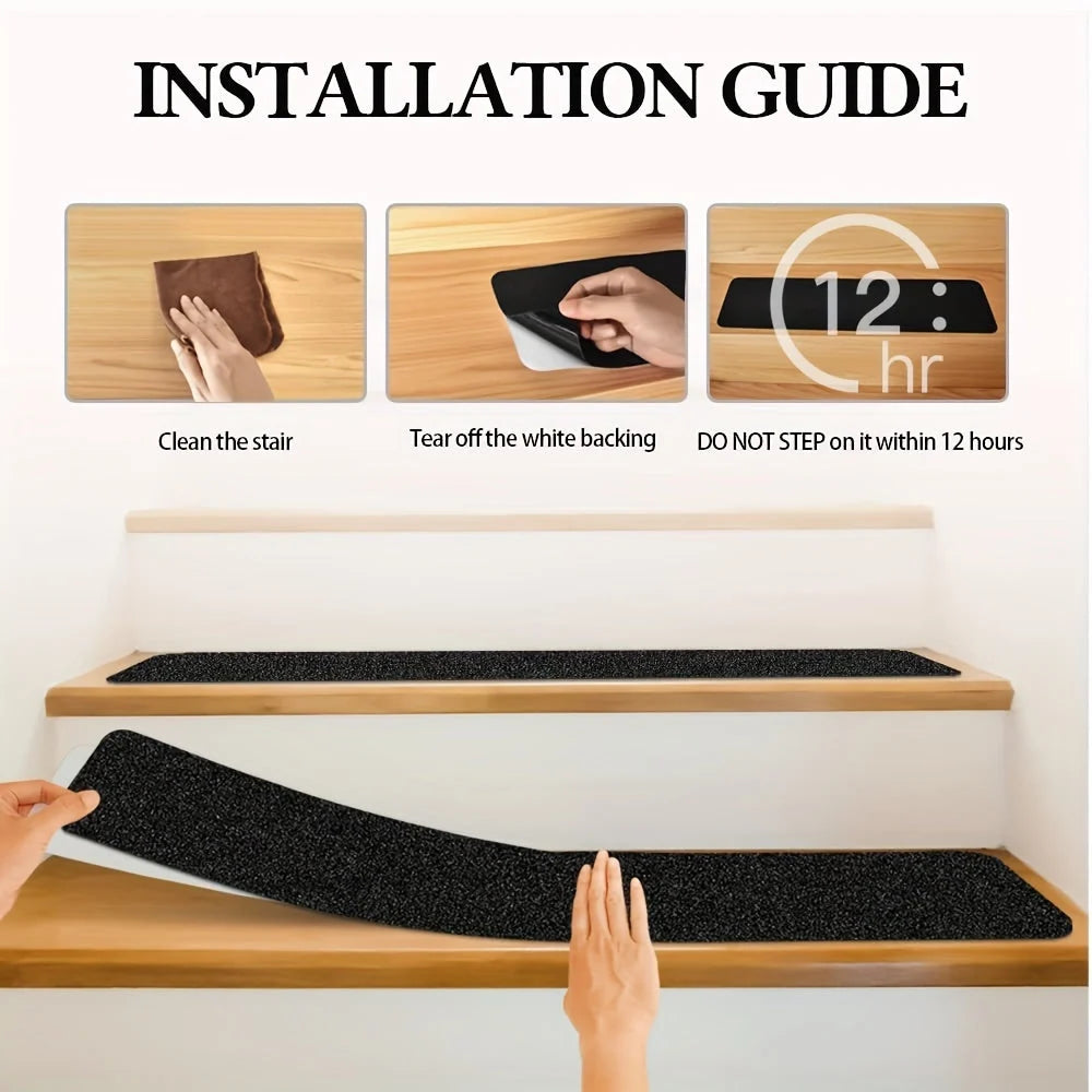 Stair Strips Anti-Slip Self-Adhesive Weather Resistant 10 Pack