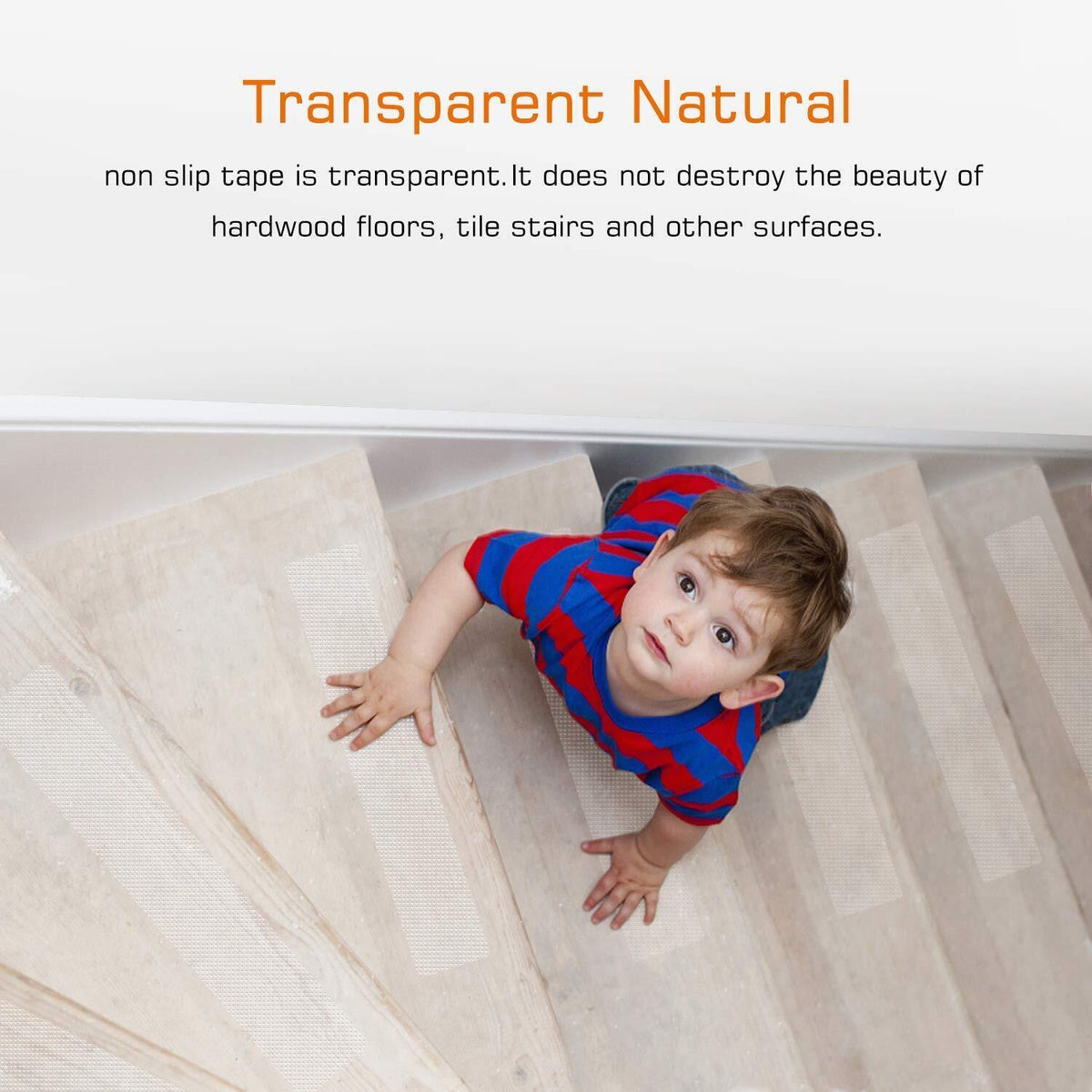 Stair Treads Clear Non-Slip Self-Adhesive