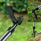 Stand-Up Weed Puller Long Handle & Foot-Pedal 4-Prong Claws