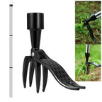 Stand-Up Weed Puller Long Handle & Foot-Pedal 4-Prong Claws