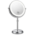 Standing Makeup Mirror 10x Magnification Rechargeable Dimmable LED