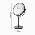Standing Makeup Mirror 10x Magnification Rechargeable Dimmable LED