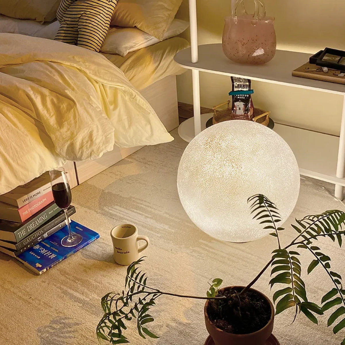 Standing Moon Lamp Adjustable Brightness LED Realistic Moon Surface