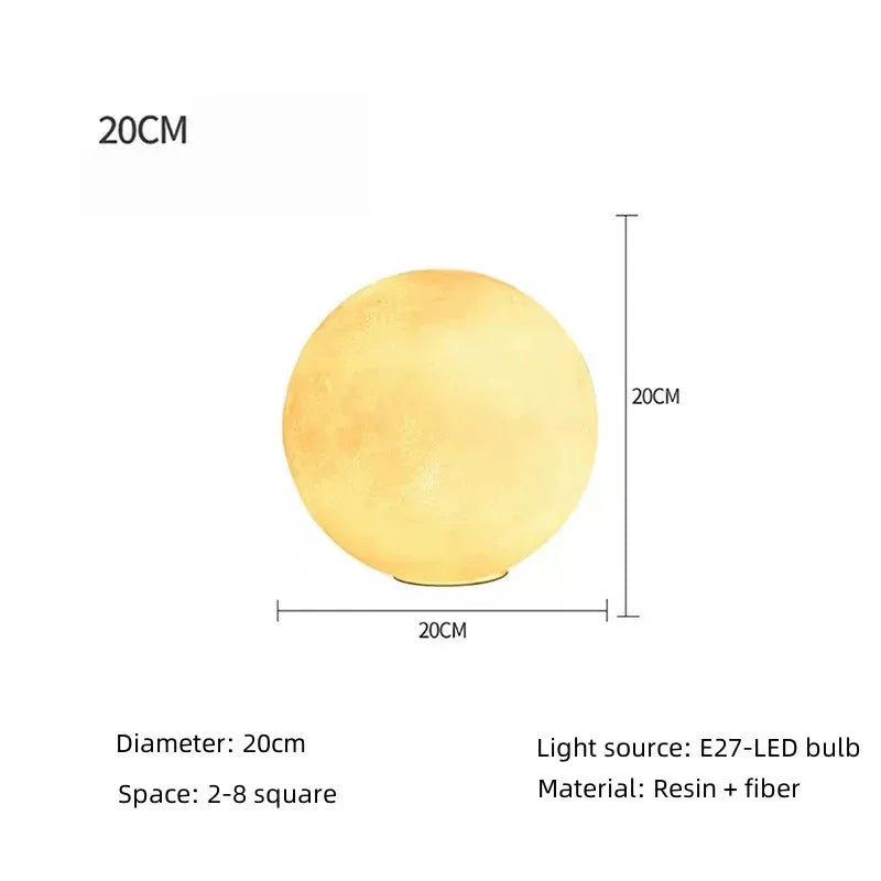 Standing Moon Lamp Adjustable Brightness LED Realistic Moon Surface
